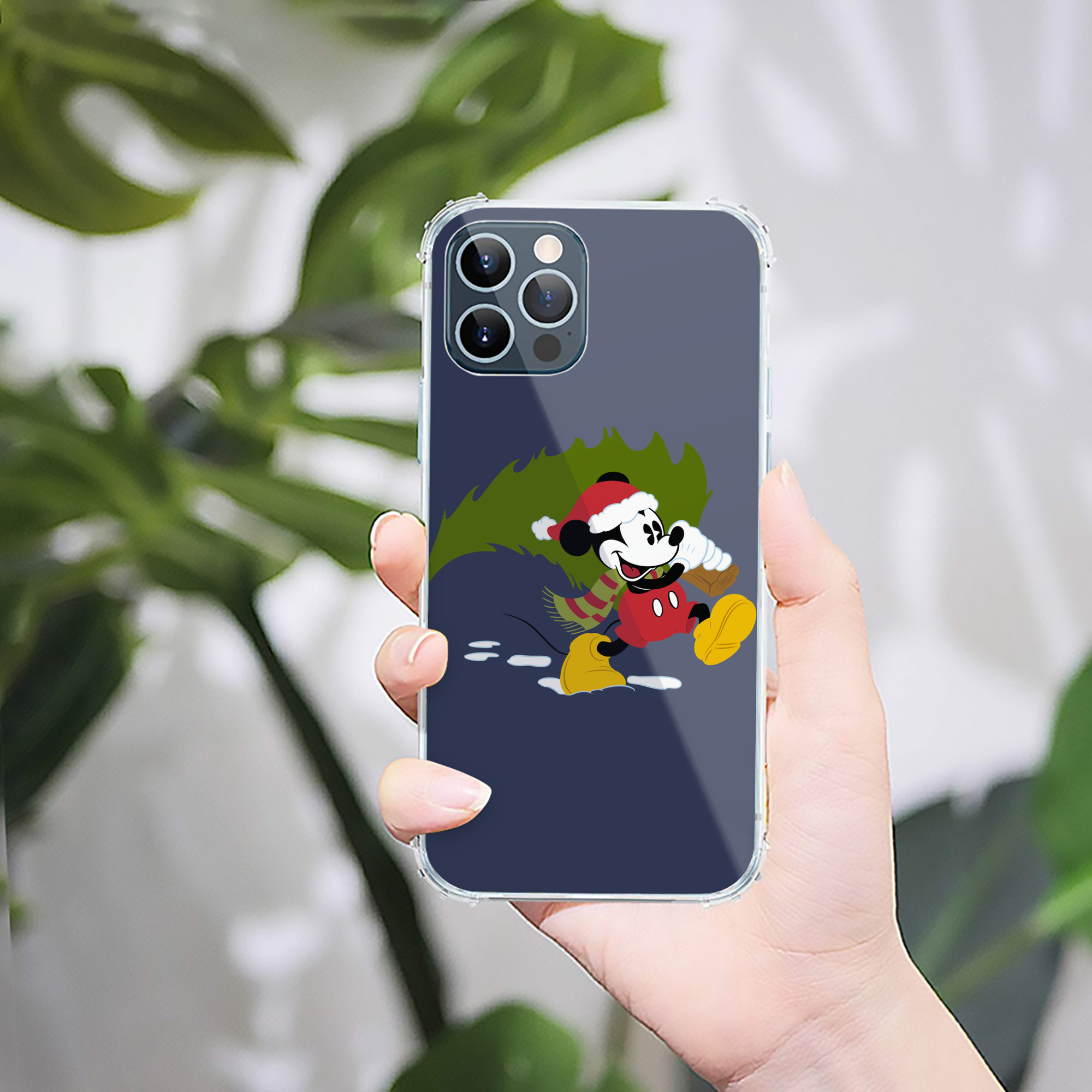 （画像用） ミッキーマウス Mickey Mouse 【iPhone 12シリーズ対応】透明スマホケース（クリアソフトケース）